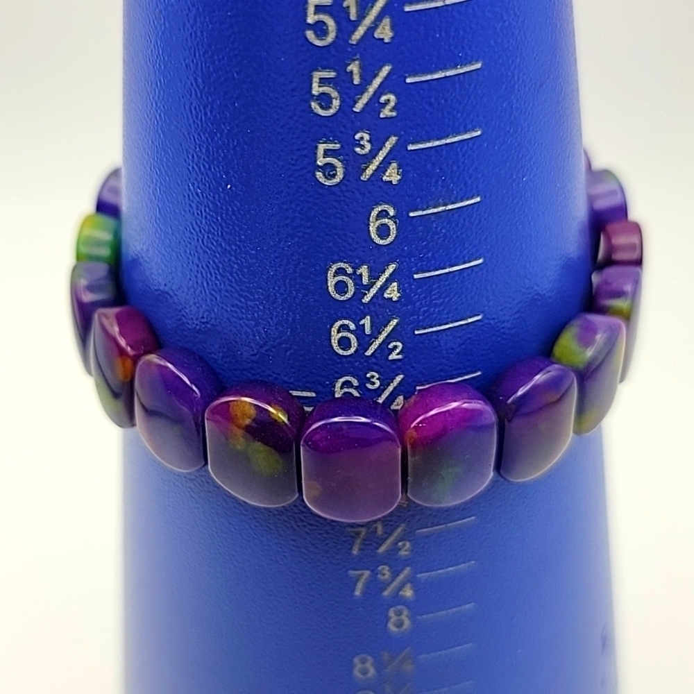 14x5.4x10.5mm Natural Colorful Sugilite South Africa Gemstone Beaded Bracelet - Picture 8 of 8